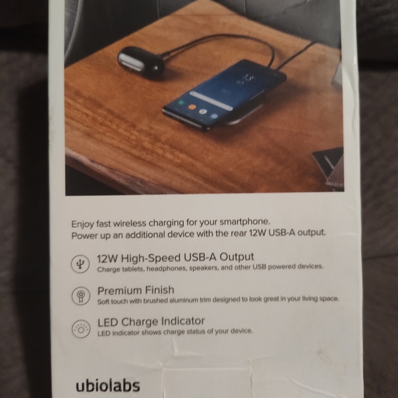 UbioLabs 2in1 Qi Wireless 15 -Watt Charging Pad AWC1092 - Picture 9 of 9